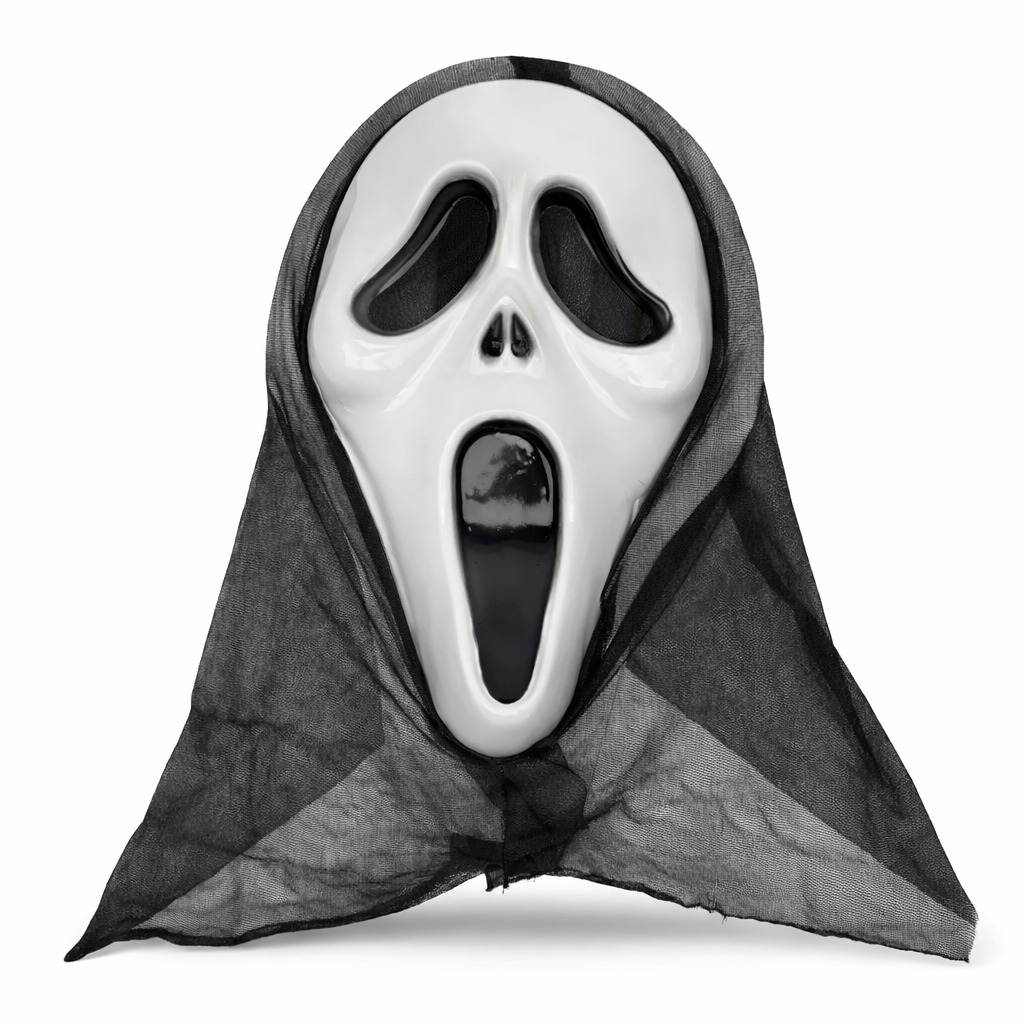 Kapşonlu Çığlık Maskesi Scream Maskesi - Hayalet Maskesi 33x21 cm