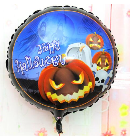 Happy Halloween Balkabağı Folyo Balon 18 inç - görsel 2