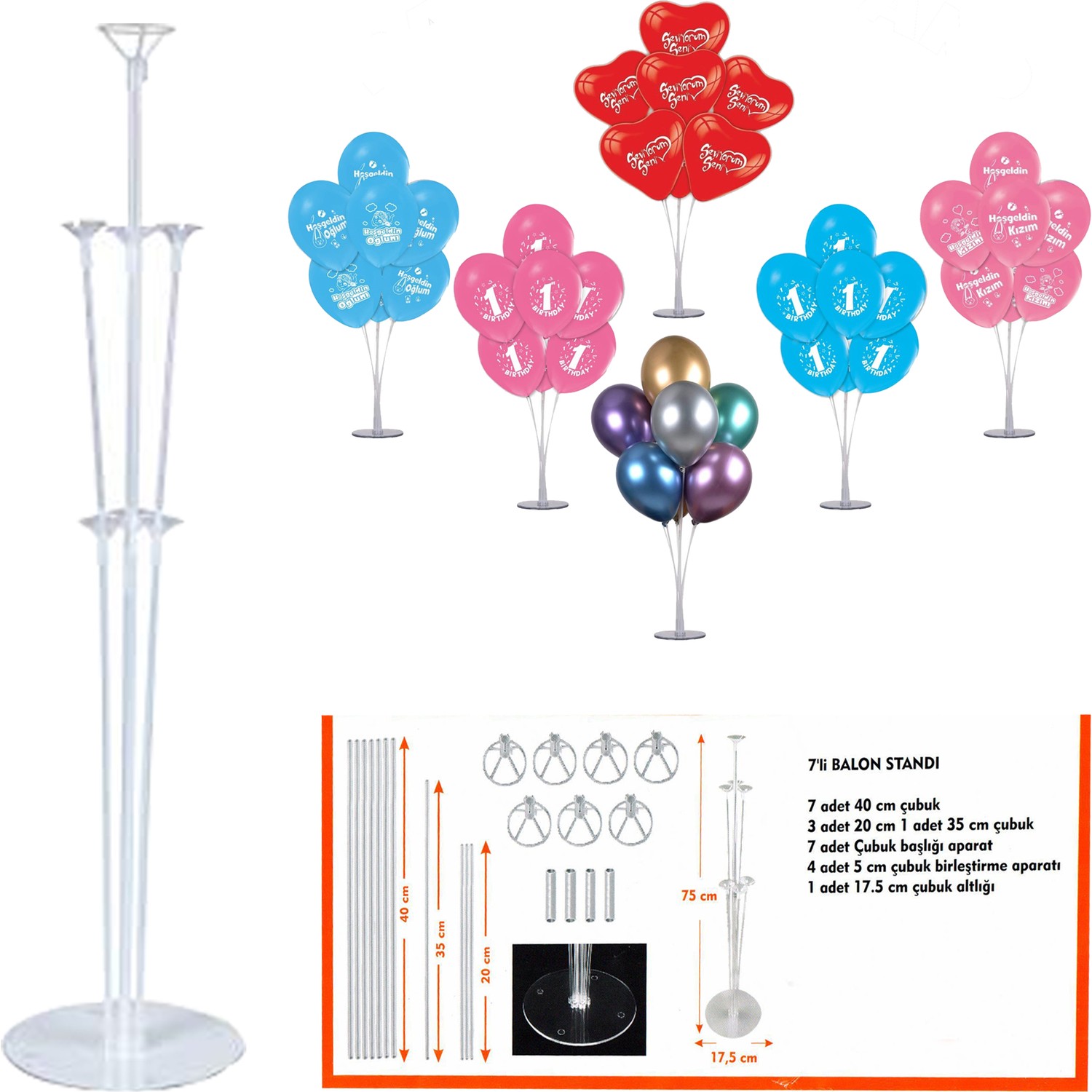 Balon Standı 75 cm - görsel 2
